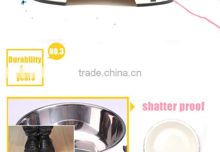 For Amazon and eBay stores Melamine stainless steel paw print pet bowl dog bowl