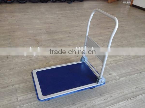 Foldable Industrial Rolling Warehouse Logistics Trolley With 4 Wheel