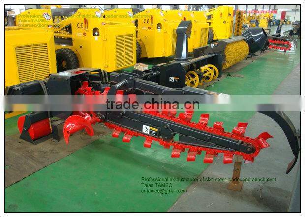 skid steer loader attachment disk type trencher