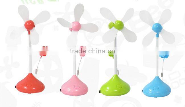 lovely clover mini fan cute battery USB fan