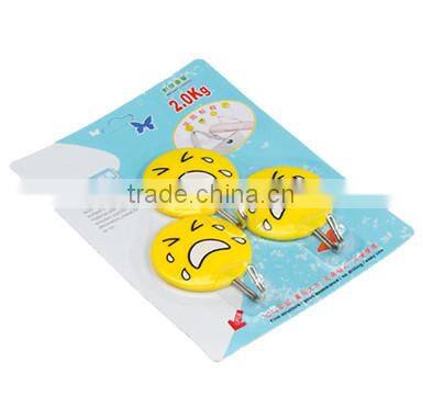 funny facial expressions sticky pothook hanger pegs 3pcs set (type 0082)