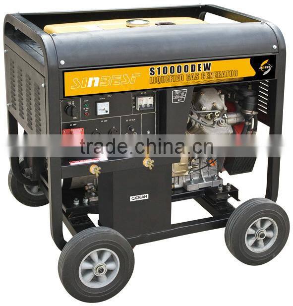 10kw single phase open-frame diesel welder generator for sales