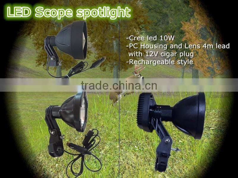 Guangzhou Hot sale hunting light rechargeable led 15W rechargeable led super bright outdoor lighting