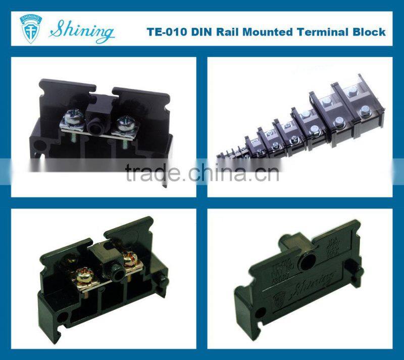 TE-Series Insulated Plastic Assembly 35mm Rail Mount Terminal Block