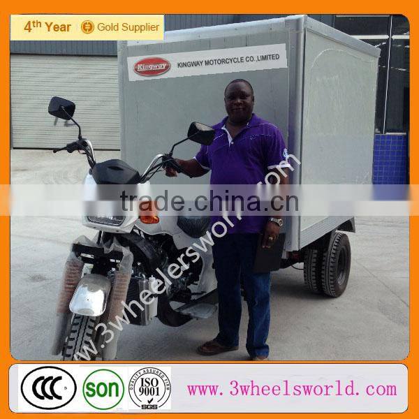 200cc Ice Cream Cargo Tricycle with Closed Cargo Box for sale