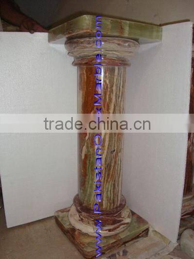 NATURAL MULTI GREEN ONYX PEDESTALS
