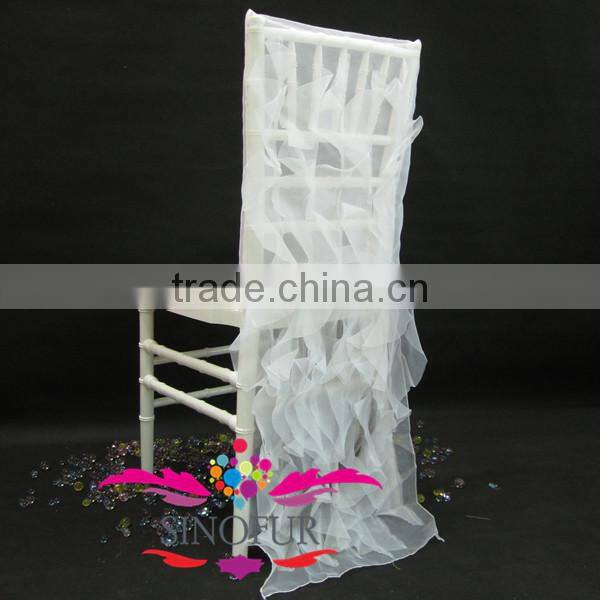 2014 New style chair covers for weddings with ruffles