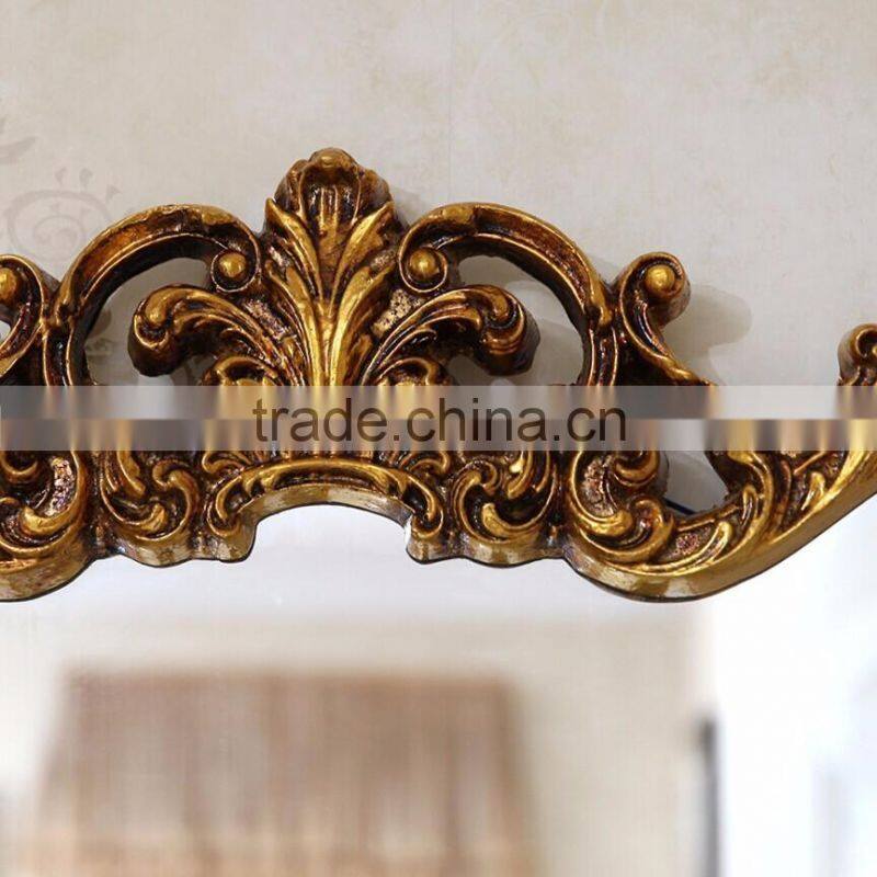 Classic European style home decorative antique finishing wall mirror