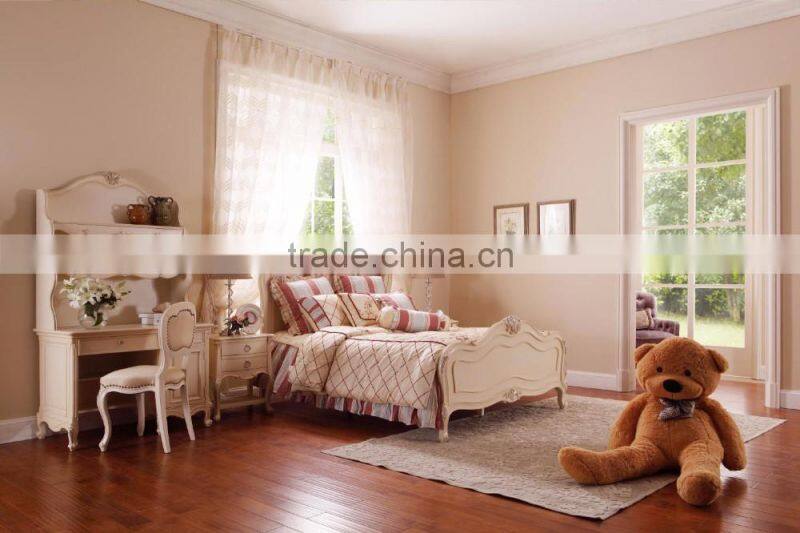 Classy French Baroque Style White Office Bookcase/ Antique Royal Wooden Carving Executive Bookshelf