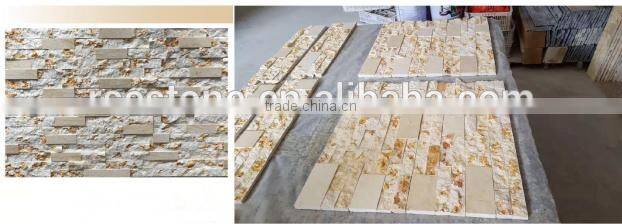Sunny yellow marble stacked stone