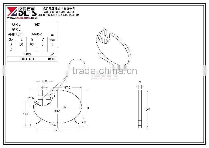 American Style Dark grey tombstone cross