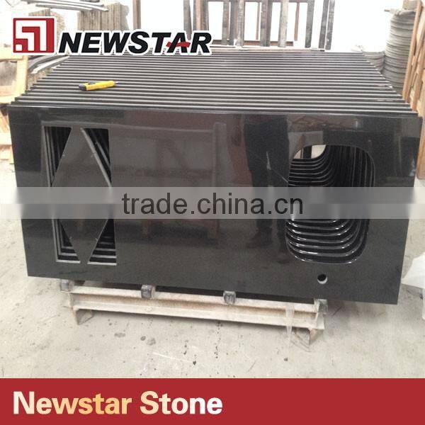 China Black Granite Countertop With Basin Black Granite Countertops