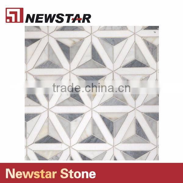 Newstar Wholesale Natural Stone White Marble Flooring Mosaic