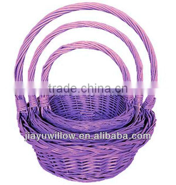 Cheap wicker storage basket with handle