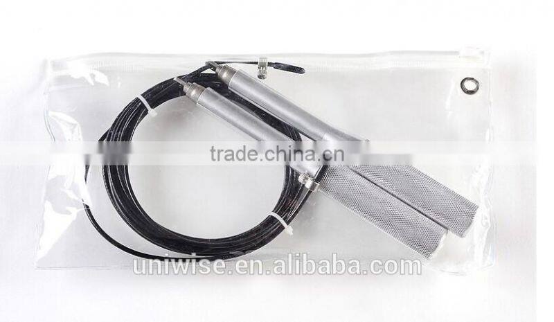 UIC-JR12, ball bearing Metal handle, Stainless steel cable JUMP ROPE
