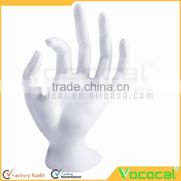 OK Hand Gestured Frosted Resin Ring Display Stand Jewelry Display Props White