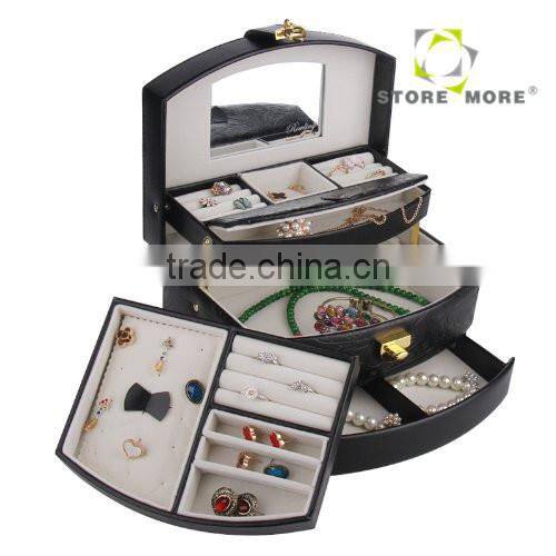 Fashion Faux Leather Brass Locks For Jewelry Box