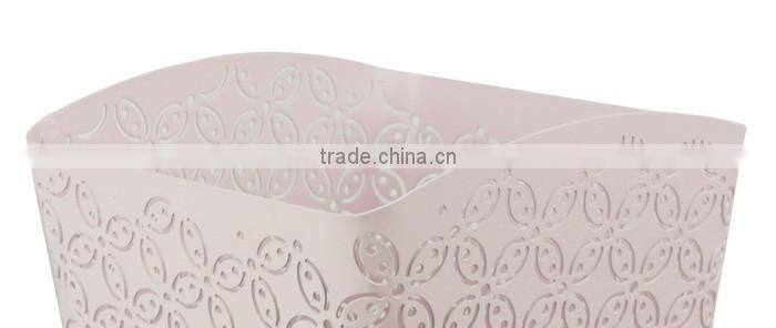 Arc-shape Metal Punched Decorative Trash Can For Home/Office