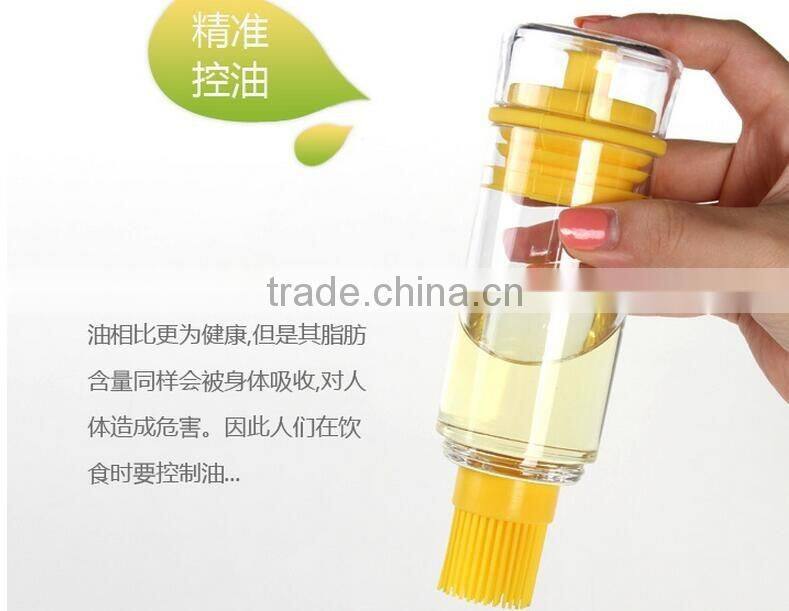 CY129 Olive Oil Vinegar Dispenser Bottle Basting Brush Pour Baste Store Space Saver Salad Dressing Cruet Food Storage Container