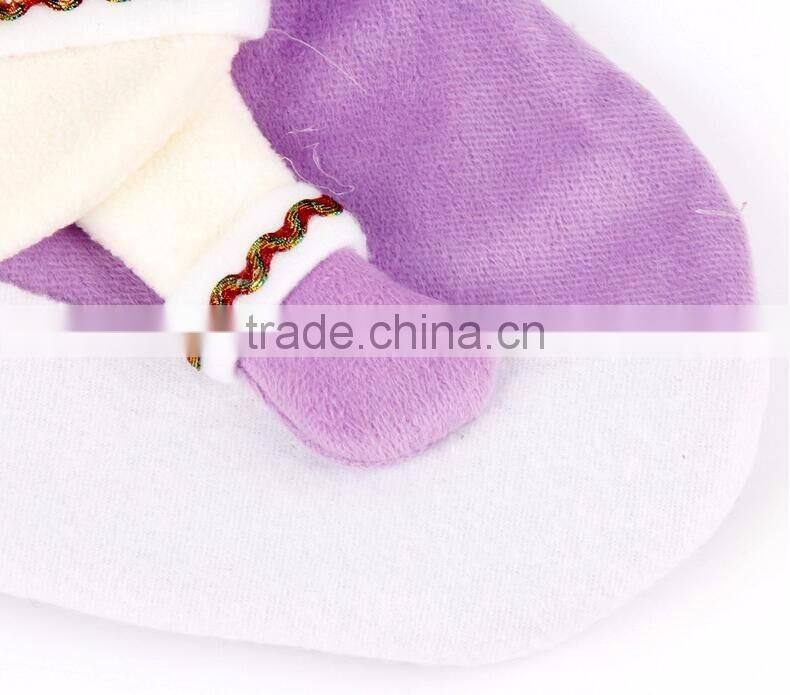 2016 Christmas Stocking Decorations Cute Hanging Christmas Ornaments Santa Claus Stocking Style Gift Bag