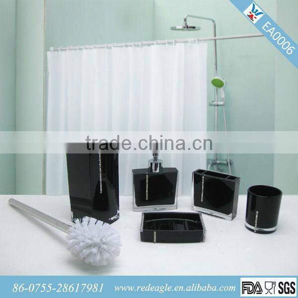 EA0119 clear glass bath set/glass bath set/glass bathroom set