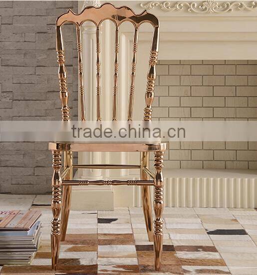quality polished rose golden stainless steel luxury modern chiavari tiffany chair LQ-SSC001R