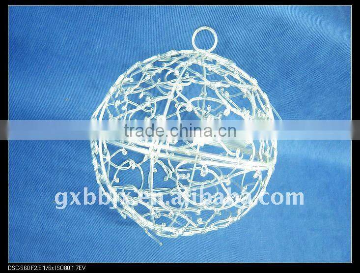 Creamywhite iron decorative balls wholesaler set of three