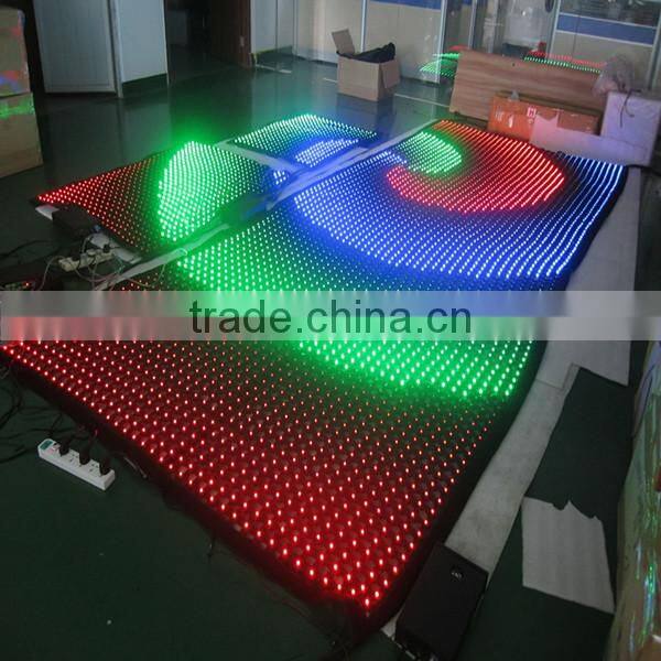 2015 hot sell high brightness led grid curtain / led mesh crtain /curtain led dmx