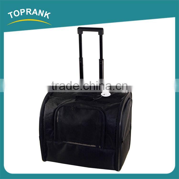 Hot selling travel pet luggage carrier portable dog trolley bag