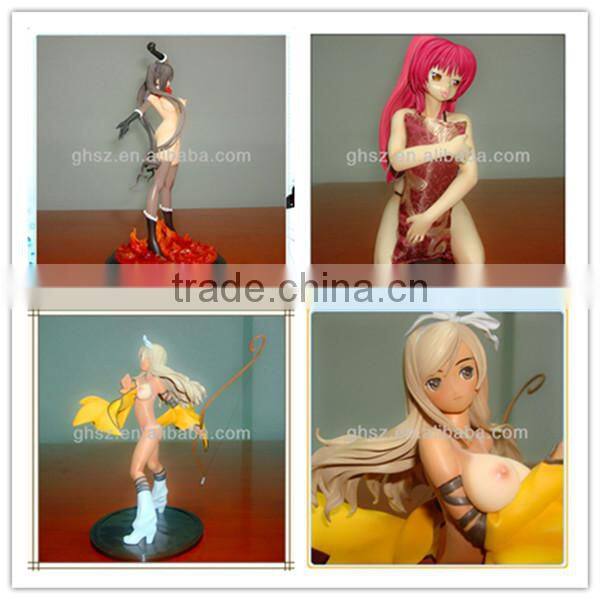 2014 Hot sale top quality modern beautiful plastic vivid airline stewardess toy, sex girl cartoon figurine