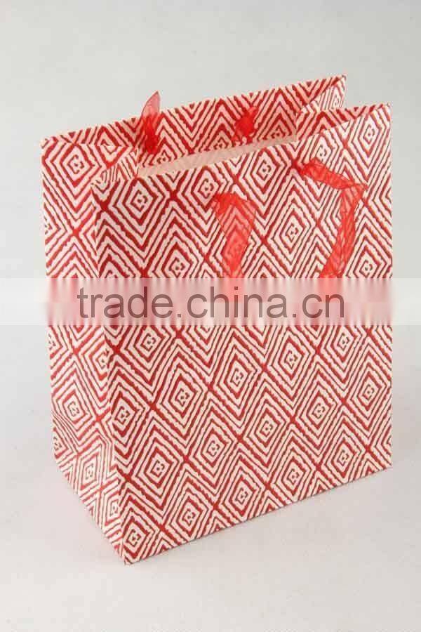 Colorful Shopping Paper Bag Through Foaming Process/Printed Foldable Gift Bag