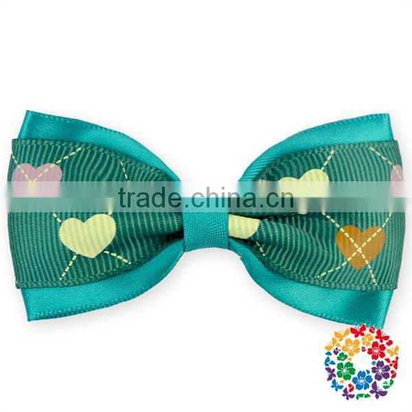 2015 New Designer Children Boutique Hair Accessories Hair Bows Grosgrain Ribbon Hair Bows With Clips Wholesale Kids Barrettes