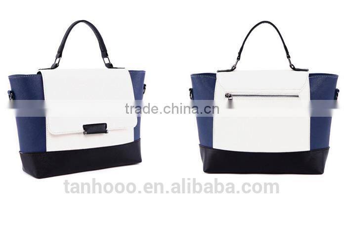 Hot selling Korea fashion leather hand bags for ladies , leather shoulder hand bags for women, leather tote hand bags for girls