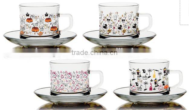 8oz 9oz 10oz halloween glass milk bottle kid glass cup set water glass mug milk cup set