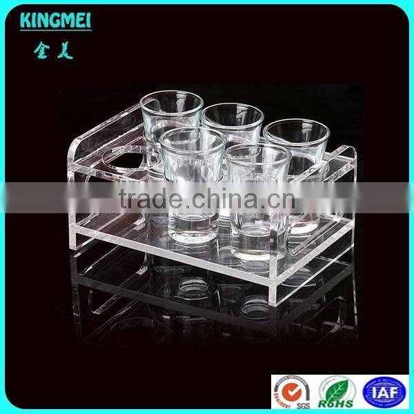 Party Clear Acrylic Beer Cup Display Stand Holders For Desks