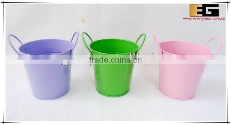 MultiColor Home Decoration Metal Bucket Garden Planters Flower Pot