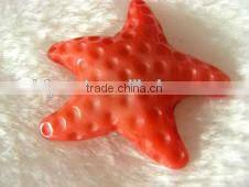 wholesale 25-30mm large orange starfish shape coral best friend forever pendant