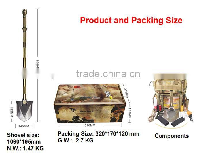 Jeep Tool Kits Auto Tuning Tool Multifunction Foldable Military Shovel Camping Shovel movel#DJSV-V II