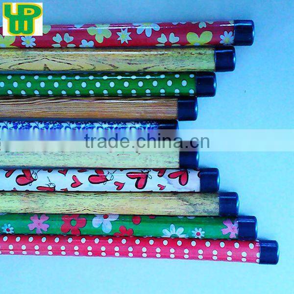 Wooden mop stick with PVC coated eucalyptus wood