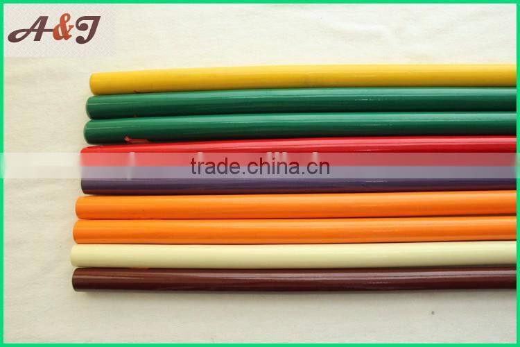 color painting wooden stick for cleaning tools