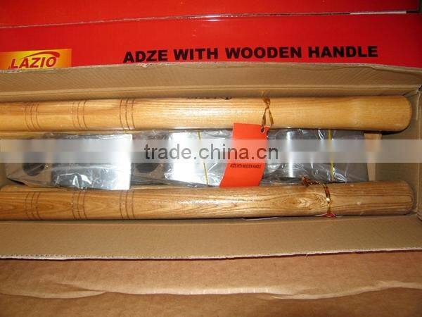 forged Adze with wooden handle