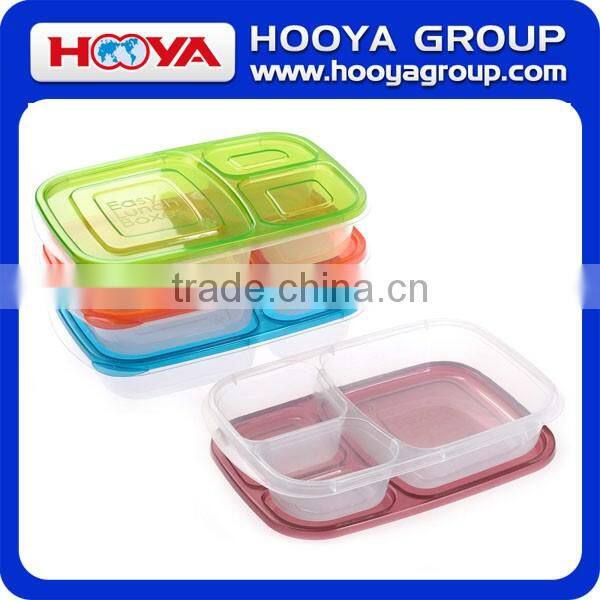 3-compartment Bento Lunch Box Containers Multifunctional BPA Free Plastic lunch box