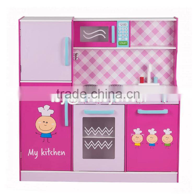 New kids play educational toys wooden baby kitchen set W10C275