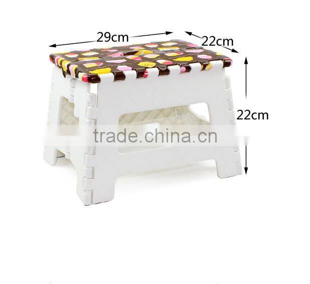 Elegant water printing step folding stool