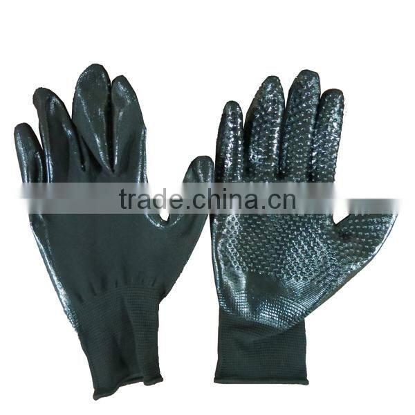 Nitrile Coated Gloves Nylon Gloves With Nitrile Dots