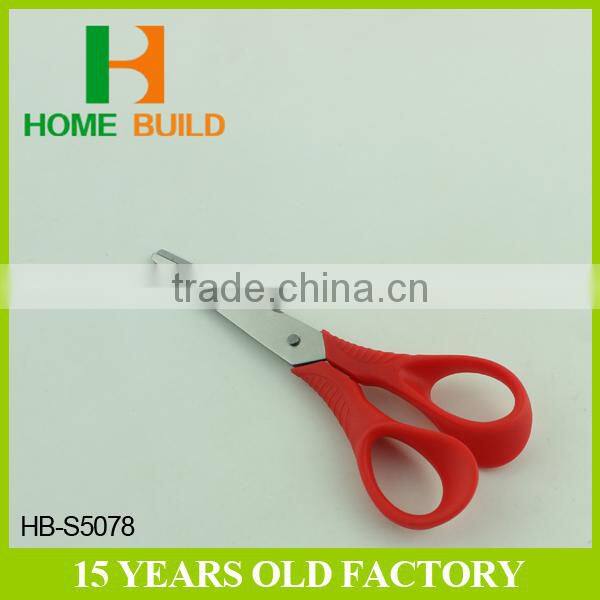 Factory price HB-S5078 5 "stainless steel student scissors with skidproof handle