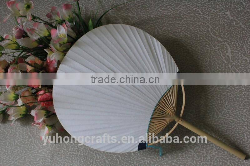 2014 the best fashion and beautiful paper round fan