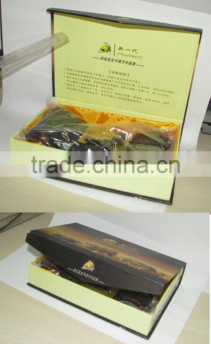 Genuine Leather Sewing Steering Wheel Cover