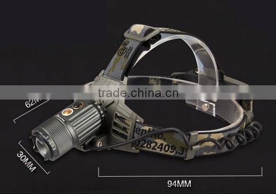Rechargble Adjustable Zoom Headlamp 500 Lumens Led Headlight