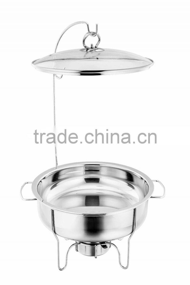 8L Wholesale european style stainless steel alcohol rechaud, chafing dish